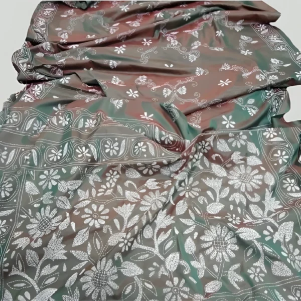 Kantha Stitch Saree