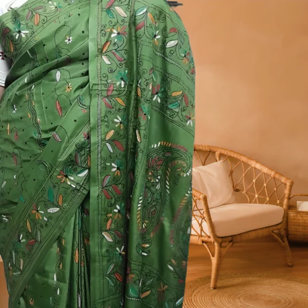 Kantha Stitch Saree